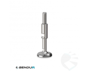 Stelvoet hygi&euml;nisch met machinaal bewerkte voet basis - &Oslash;60