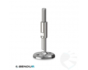 Stelvoet hygi&euml;nisch met machinaal bewerkte voet basis - &Oslash;80