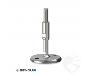 Stelvoet hygi&euml;nisch met machinaal bewerkte voet basis - &Oslash;105