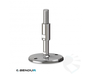 Stelvoet hygi&euml;nisch met machinaal bewerkte voet basis - &Oslash;125