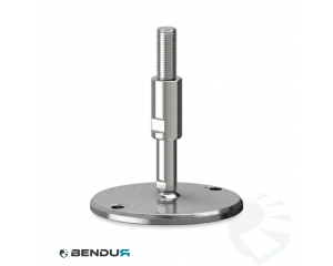 Stelvoet hygi&euml;nisch met machinaal bewerkte voet basis - &Oslash;150