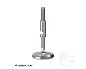 Stelvoet hygi&euml;nisch met machinaal bewerkte voet basis - &Oslash;80