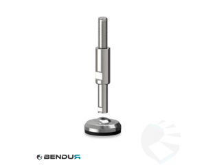 Stelvoet hygi&euml;nisch met machinaal bewerkte voet basis - &Oslash;60 + ar