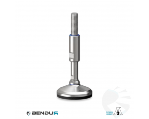 Leveling foot hygienic certified with overmolded sd baseplate - &Oslash;80 + ar