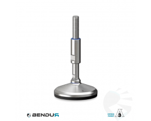 Leveling foot hygienic certified with overmolded sd baseplate - &Oslash;105 + ar