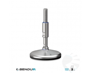Leveling foot hygienic certified with overmolded sd baseplate - &Oslash;125 + ar