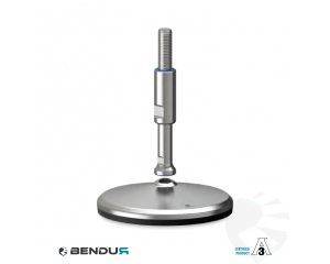 Leveling foot hygienic certified with overmolded sd baseplate - &Oslash;150 + ar