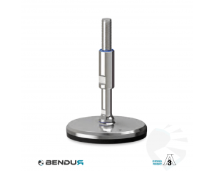 Leveling foot hygienic certified with machine sd baseplate - &Oslash;125 + ar