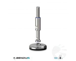 Leveling foot hygienic certified with machine sd baseplate - &Oslash;80 + ar