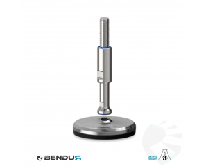 Leveling foot hygienic certified with machine sd baseplate - &Oslash;105 + ar