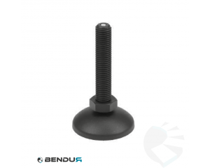 Leveling foot with plastic baseplate & fully threaded pa spindle - &Oslash;80 | M16x105