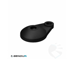 EXTENDED PLASTIC BASE FOR SWIVEL FEET - BALL JOINT 15 | &Oslash;59 - BLACK