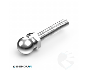 Threaded zps rod for swivel feet - ball joint 15 with flat surface | M8