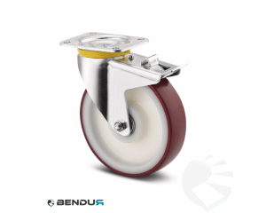 SWIVEL CASTOR HL-SERIE &Oslash;160 WITH PLATE - DOUBLE BREAK