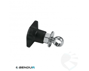 Kunststof ster knop Ø50 h=40 met oogbout