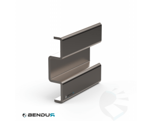 Stainless steel M-profile for side guide rail | AISI 304