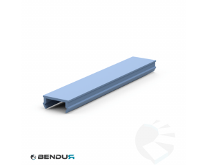 Kunststof afdekprofiel BSB pp - sleuf 8 | duif blauw (ral 5014) - l=2m
