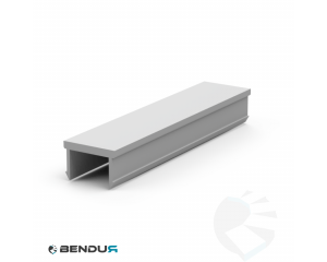 Plastic cover profile BSB pp - slot 10 | gray (ral 7035) - l=2m