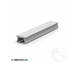 Plastic cover profile ISB pp - slot 8 | gray (ral 7035) - l=2m