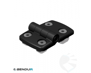 Plastic combi hinge none-detachable 30 + assembly set - slot 8/10 | 30x45