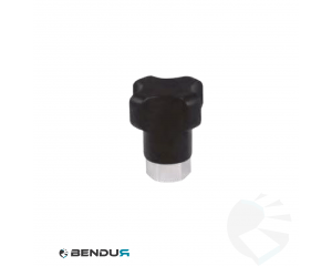 Kunststof ster knop Ø40 h=42,5 | M10 - zwart