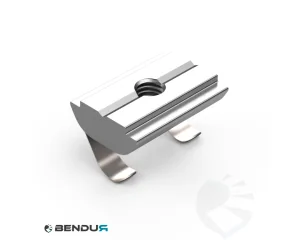 Indraaibare T-sleuf moer zu BSB met bladveer - sleuf 8 | 11.6x4.6 - 1.0