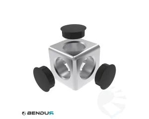 Aluminium kubus-verbinder 3D BSB - sleuf 10 | 40x40