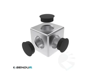 Aluminium kubus-verbinder 3D BSB - sleuf 10 | 45x45