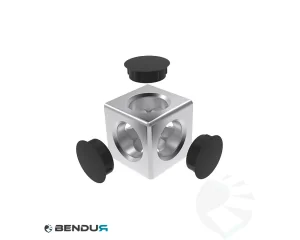 Aluminium cube connector 3D BSB - slot 6 | 20x20