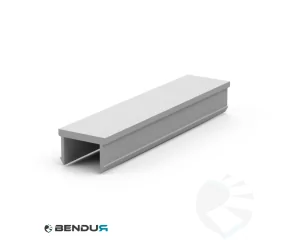 Plastic cover profile BSB pp - slot 10 | gray (ral 7035) - l=2m
