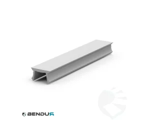 Plastic cover profile ISB pp - slot 8 | gray (ral 7035) - l=2m