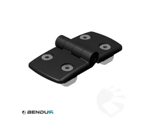 Plastic combi hinge none-detachable 45 + assembly set - slot 10 | 45x60