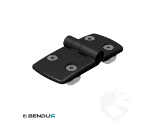 Plastic combi hinge none-detachable 50 + assembly set - slot 10 | 50x50