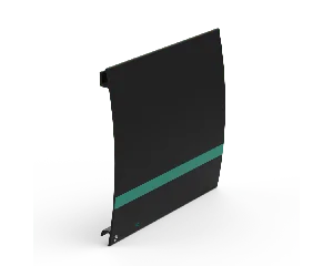 EXTRUDED PLASTIC ROLLER CONVEYOR COVER PROFILE | BLACK + TURQUOISE &ndash; L=4m