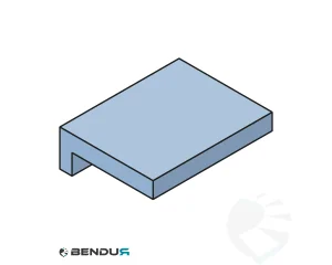Kunststof extrusie L-profiel | 23x9 blauw BluLub | l=60m