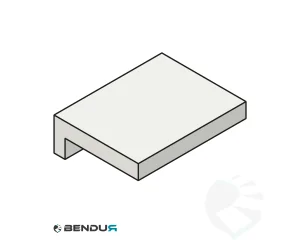 Kunststof extrusie L-profiel | 23x9 Ti-wit | l=60m