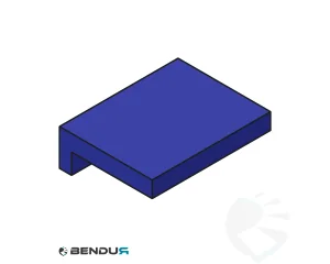 Kunststof extrusie L-profiel | 23x9 blauw UHMW-PE | l=60m