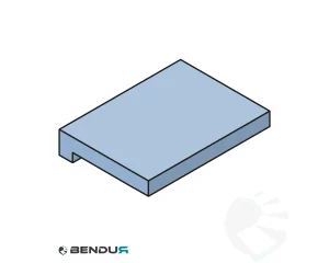 Kunststof extrusie L-profiel | 20x5 blauw BluLub | l=60m