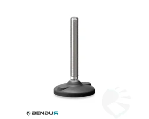 Stelvoet met kunststof voet basis & spindel met volledig schroefdraad - &Oslash;80