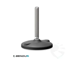 Stelvoet met kunststof voet basis & spindel met volledig schroefdraad - &Oslash;120