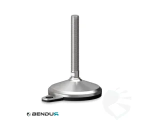 Stelvoet met overgoten voet basis + fg & rvs spindel met volledig schroefdraad - &Oslash;105 + ar