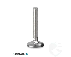 Stelvoet met machinaal bewerkte voet basis & rvs spindel met volledig schroefdraad - &Oslash;60