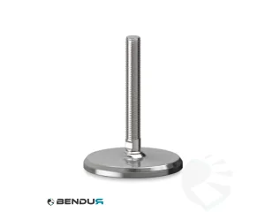 Stelvoet met machinaal bewerkte voet basis & rvs spindel met volledig schroefdraad - &Oslash;105