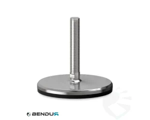 Stelvoet met machinaal bewerkte voet basis & rvs spindel met volledig schroefdraad - &Oslash;150 + ar