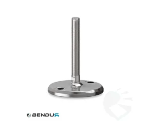 Stelvoet met machinaal bewerkte voet basis & rvs spindel met volledig schroefdraad - &Oslash;105