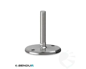 Stelvoet met machinaal bewerkte voet basis & rvs spindel met volledig schroefdraad - &Oslash;125