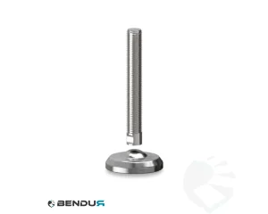 Stelvoet met machinaal bewerkte voet basis & rvs spindel met volledig schroefdraad - &Oslash;60