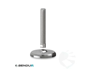 Stelvoet met machinaal bewerkte voet basis & rvs spindel met volledig schroefdraad - &Oslash;80