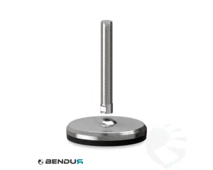 Stelvoet met machinaal bewerkte voet basis & rvs spindel met volledig schroefdraad - &Oslash;105 + ar