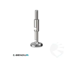 Stelvoet hygi&euml;nisch met machinaal bewerkte voet basis - &Oslash;60